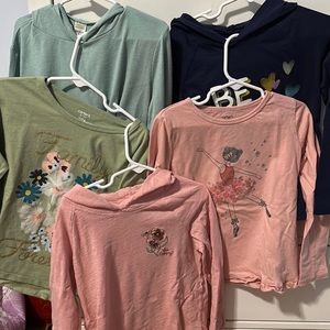 5 Oshkosh/Carter’s Girl’s long sleeve EUC/NEW, size 7